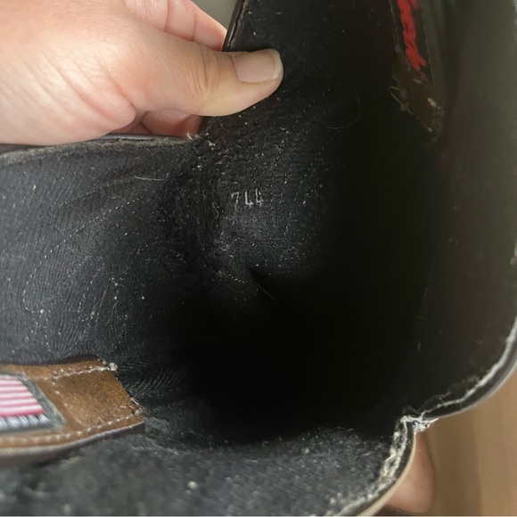 Laredo Women’s Brown Leather Pointed Toe Western Cowgirl Boots Metal Toe Trim 9M - Picture 11 of 15